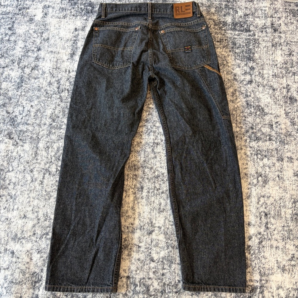 Polo Jeans Ralph Lauren Carpenter Pants Mens 29x30 Dark Wash Blue Denim Utility - Picture 6 of 8